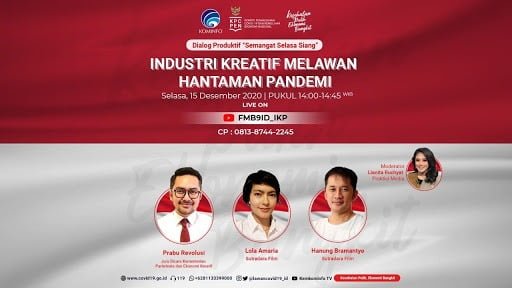 Dialog Produktif bertema “Industri Kreatif Melawan Hantaman Pandemi” yang digelar Komite Penanganan Covid-19 dan Pemulihan Ekonomi Nasional (KPCPEN), Selasa (15/12)