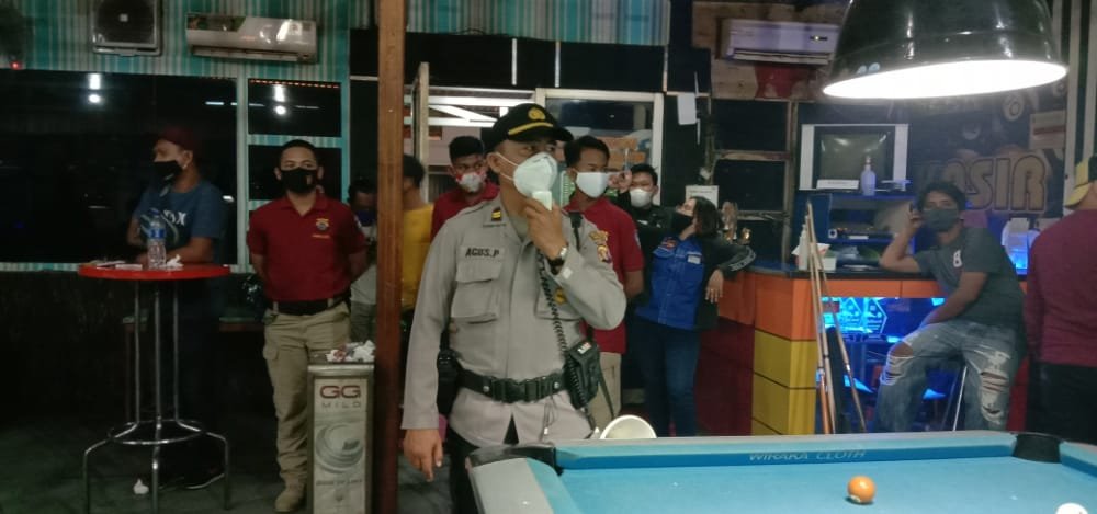 Tertib Prokes Covid, Polsek Sungai Pinang Sisir Tempat Hiburan