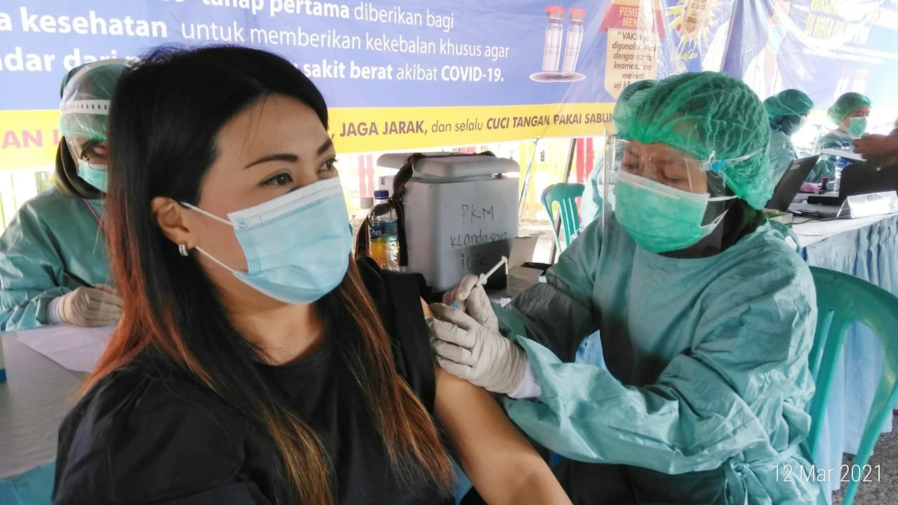 269 Pedagang Pasar Klandasan Divaksin Dosis kedua