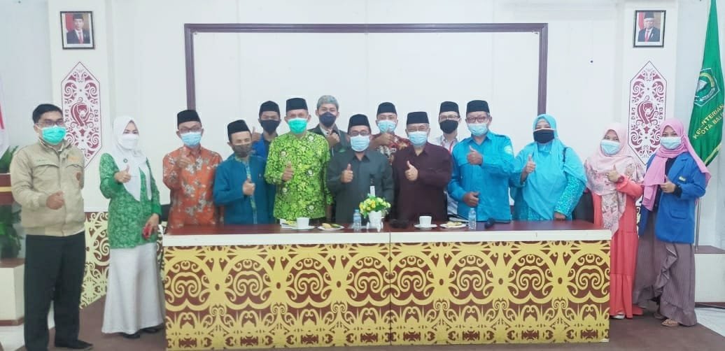 Kepala Kemenag Baru Silaturahmi dengan Ormas Islam Rapat dengan Prokes di Aula Kantor Kemenag