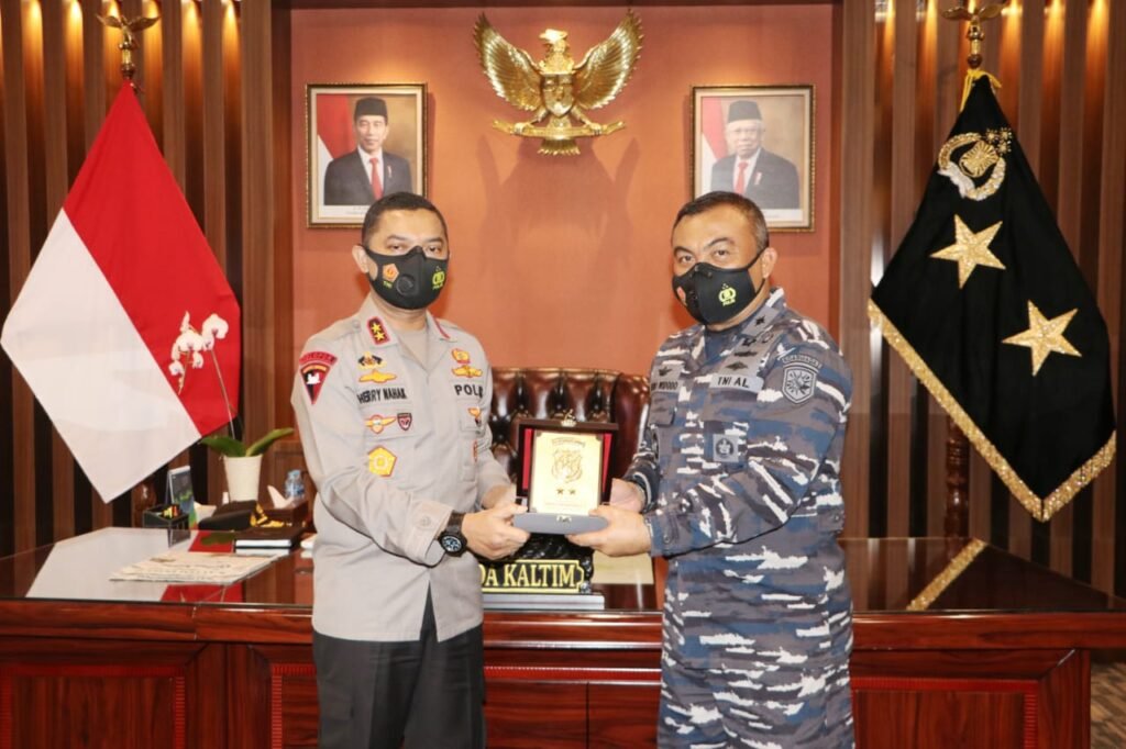 IMG 20210324 WA0002 Danlanal Balikpapan Silaturahmi ke Mapolda Kaltim, Saat Awali Tugas PROKALTIM