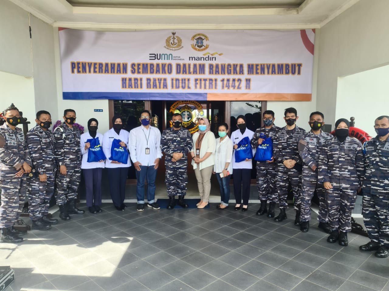 IMG 20210507 WA0003 Komandan Pangkalan TNI AL Balikpapan terima kunjungan Bank Mandiri Cabang Soeprapto Balikpapan PROKALTIM