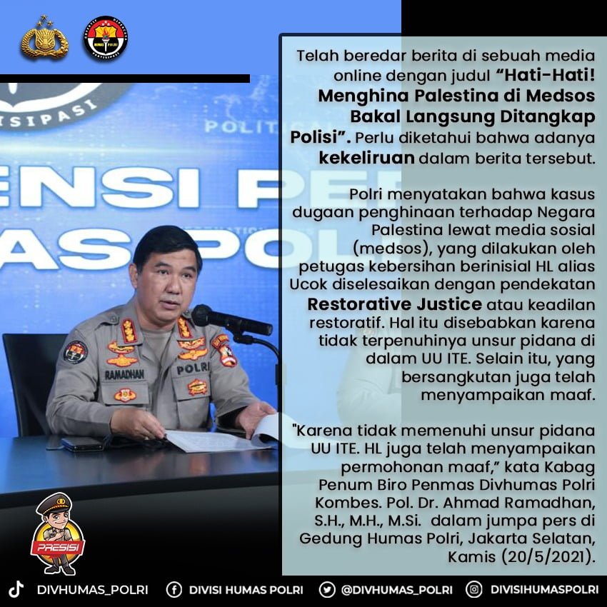 IMG 20210521 WA0014 Diselesaikan dengan Restorative Justice, Penghina Palestina di NTB Minta Maaf PROKALTIM