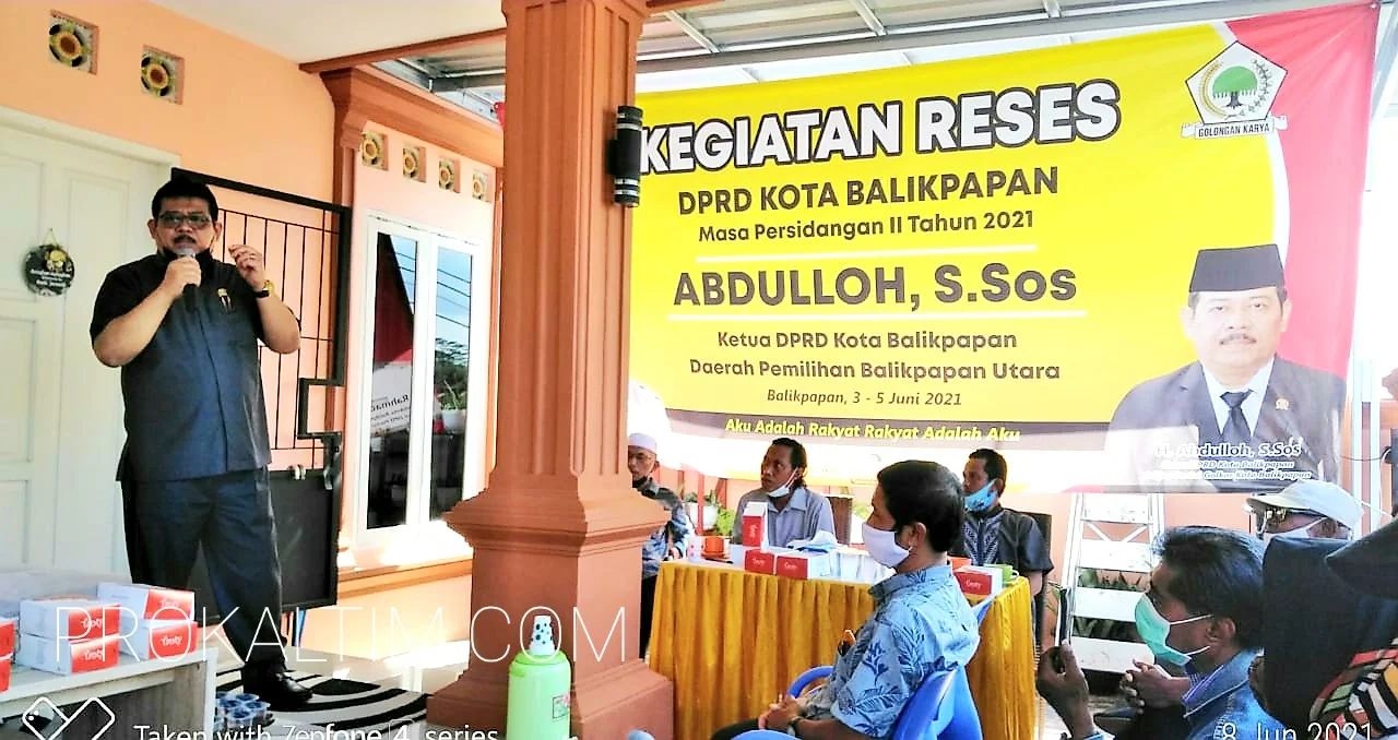 Ketua DPRD Reses di RT 23, Abdulloh : Warga Graha Indah Dukung Program Walikota