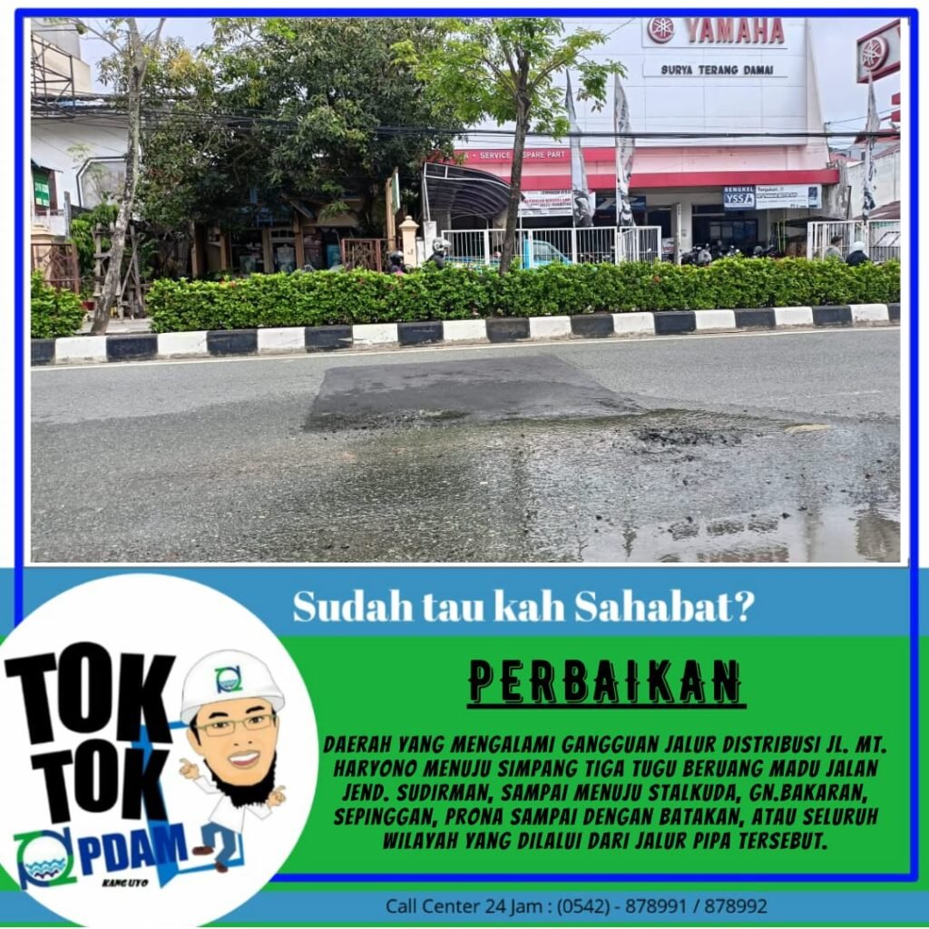 IMG 20210613 WA0002 Darurat. Pipa PDAM Bocor, Malam ini Perbaikan dan Mati Air di Wilayah MT Haryono dan Jenderal Sudirman PROKALTIM