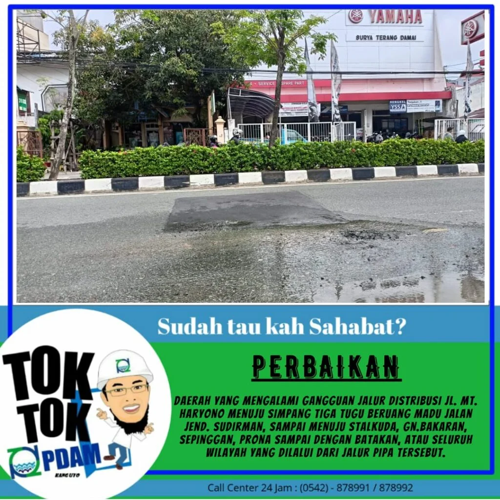 IMG 20210613 WA0002 Darurat. Pipa PDAM Bocor, Malam ini Perbaikan dan Mati Air di Wilayah MT Haryono dan Jenderal Sudirman PROKALTIM