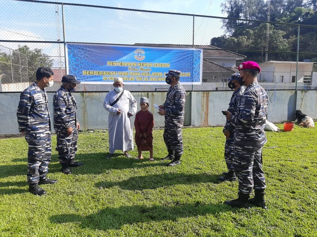 IMG 20210720 WA0000 Danlanal Balikpapan Pimpin Potong Hewan Kurban PROKALTIM