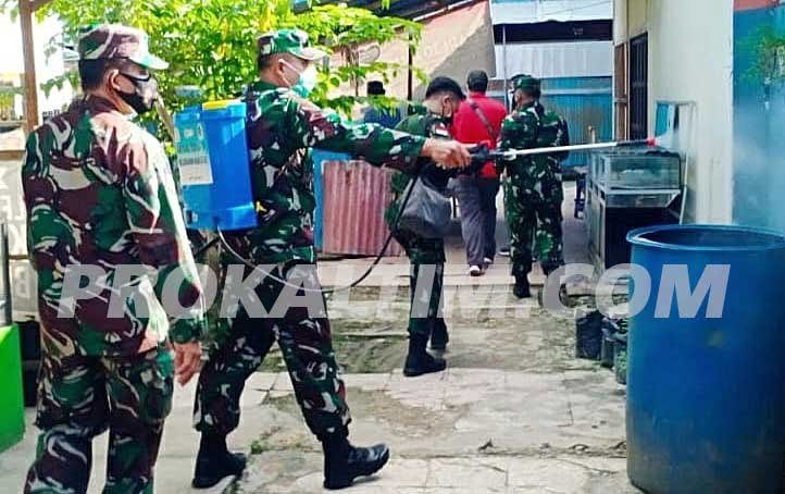 KODIM Gelar Sabtu Minggu Steril, Kodim 0905 Balikpapan Sasar Pasar Inpres Kebun Sayur PROKALTIM