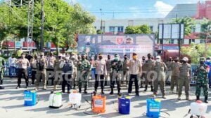 KODIM1 Gelar Sabtu Minggu Steril, Kodim 0905 Balikpapan Sasar Pasar Inpres Kebun Sayur PROKALTIM
