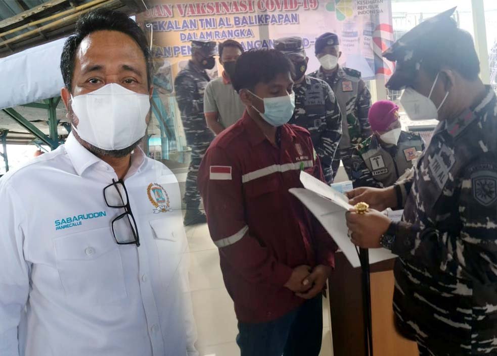 sabaruddin Serbuan Vaksin Sasar Pesisir Balikpapan, Wakil Ketua DPRD Sabaruddin Apresiasi Danlanal Balikpapan PROKALTIM
