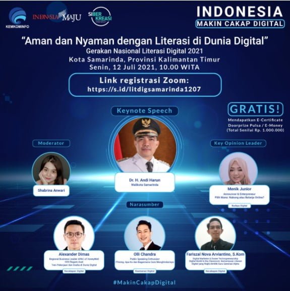 12 juli Aman dan Nyaman Dengan Literasi Dunia Digital PROKALTIM