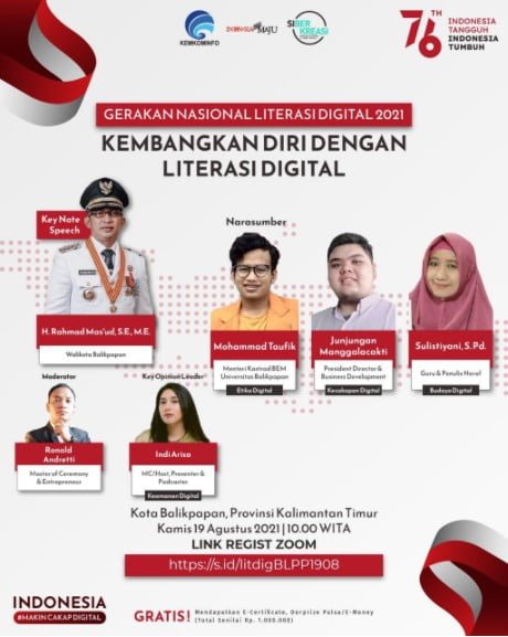 19 agus Kembangkan Diri Dengan Literasi Digital PROKALTIM