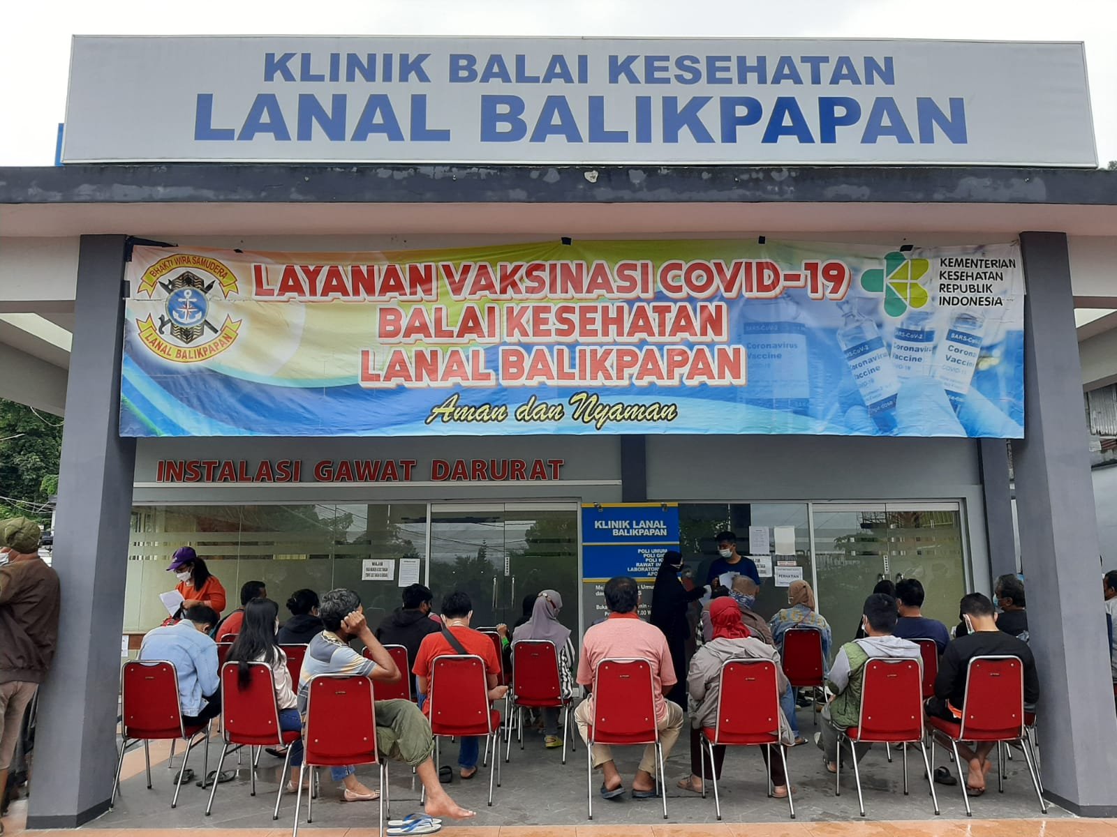 IMG 20210913 WA0012 Lanal Balikpapan Kembali Gelar Vaksinasi di Balai Kesehatan PROKALTIM