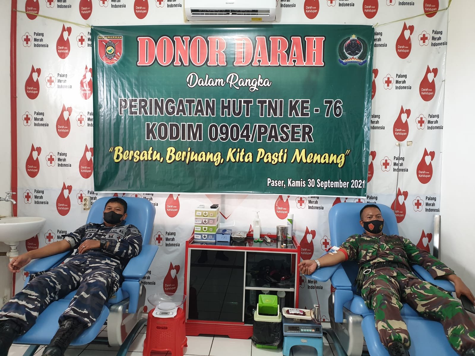 Lanal Balikpapan Melalui Posal Tanah Grogot Gelar Turut Serta Dalam Donor Darah Menyambut HUT TNI Ke-76 PROKALTIM 1 IMG 20211001 WA0001 Lanal Balikpapan Melalui Posal Tanah Grogot Gelar Turut Serta Dalam Donor Darah Menyambut HUT TNI Ke-76 PROKALTIM