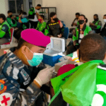 Dukung Herd Immunity, Pangkalan TNI AL Balikpapan Serbu Ojol dengan Vaksin