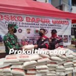 Dandim Samarinda Serahkan Bantuan 500 Kg Beras Untuk Korban Banjir