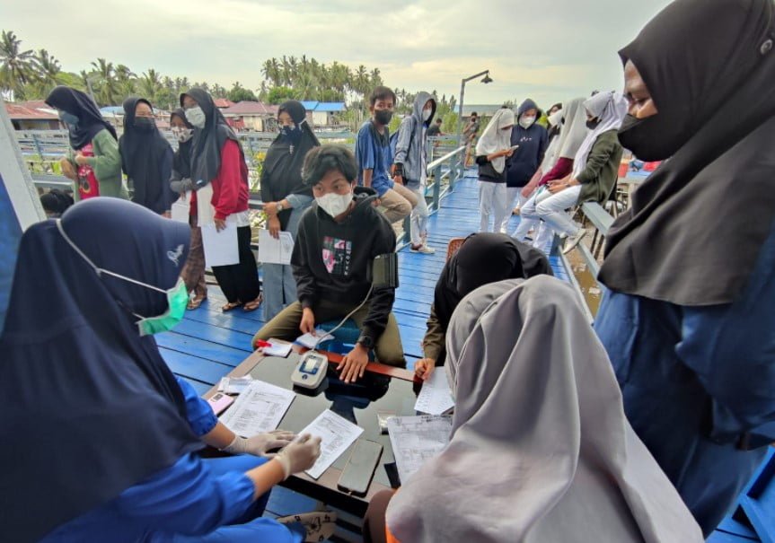 lanal1 TNI AL Balikpapan Serbu Desa Tanjung Limau Kabupaten Kukar dengan Vaksin PROKALTIM