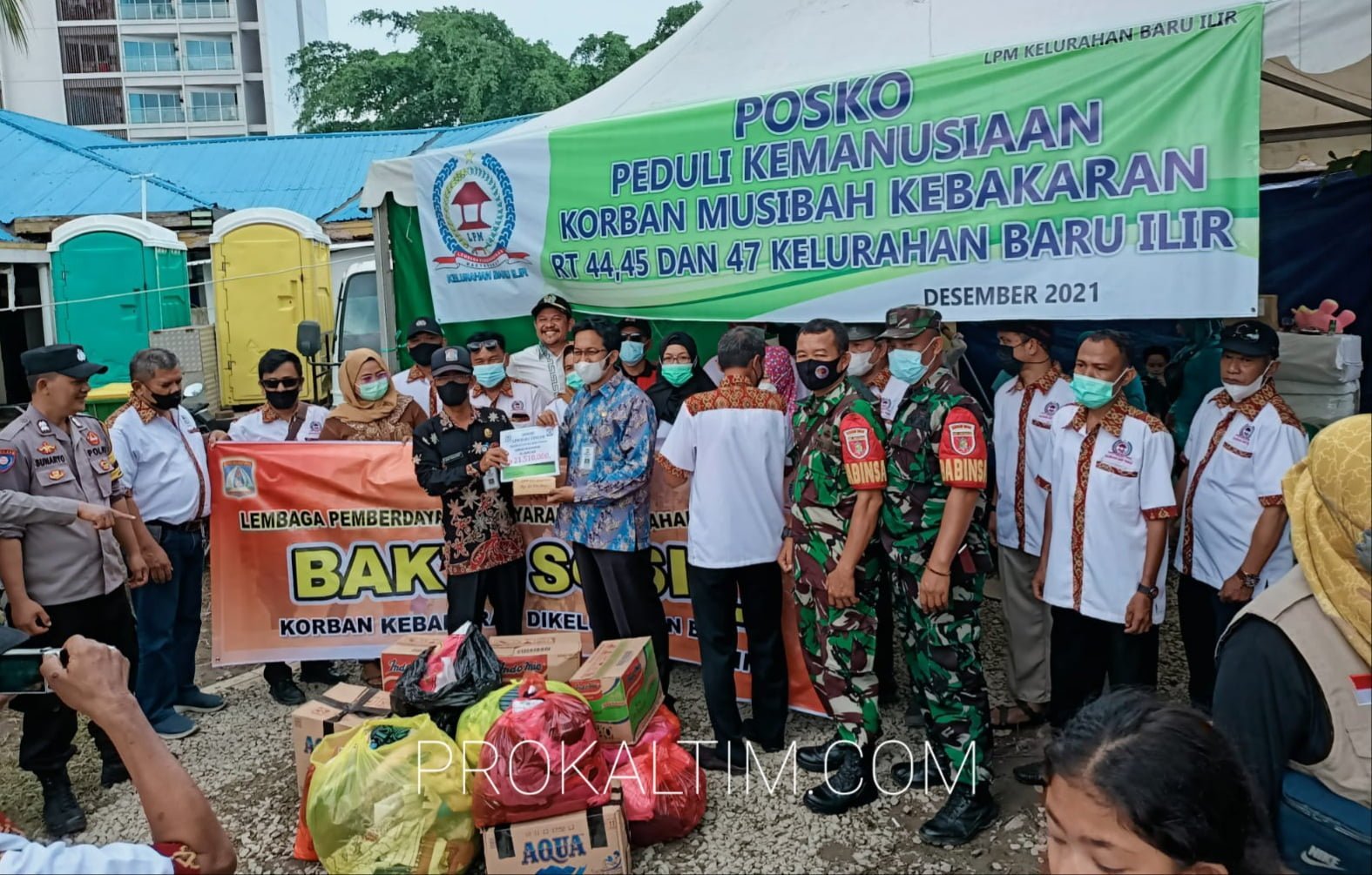 20211223 091543 Terkumpul Rp21Juta, LPM dan Warga Baru Tengah Bantu Korban Kebakaran Gunung Polisi PROKALTIM