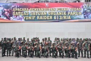IMG 20220408 WA0011 Pangdam VI/Mlw Pimpin Upacara Penyambutan Purna Tugas Satgas Yonif Raider 613/Raja Alam PROKALTIM