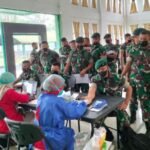 Yonif Raider 600/Modang Gelar Bakti Sosial dan Donor Darah 