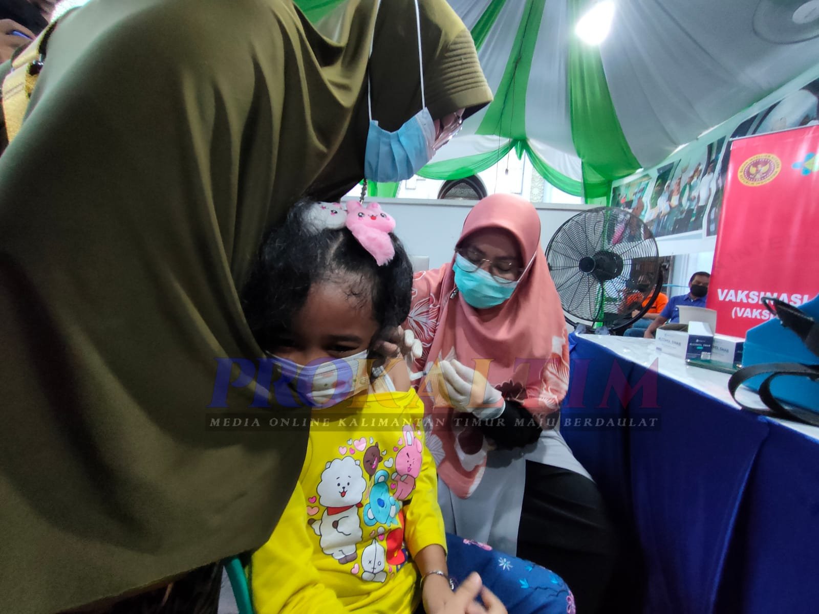 Jelang Buka Puasa, Binda Kaltim Vaksinasi Di Mesjid Raya Darussalam