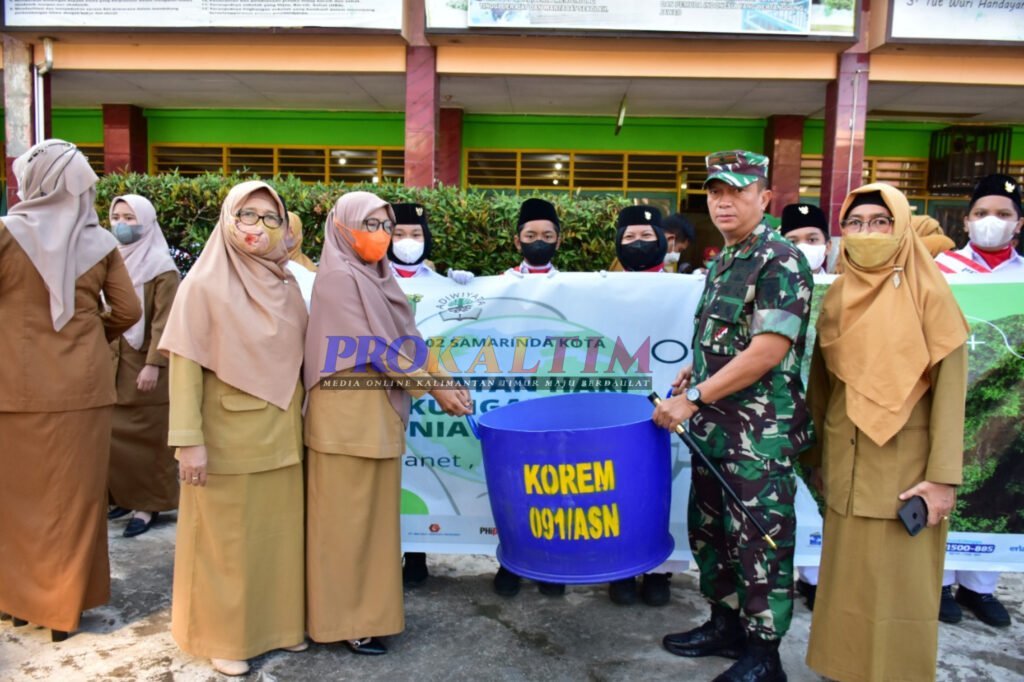 InShot 20220607 181128177 Danrem Jadi Inspektur Upacara, SDN 002 MOU Pelestarian Lingkungan PROKALTIM