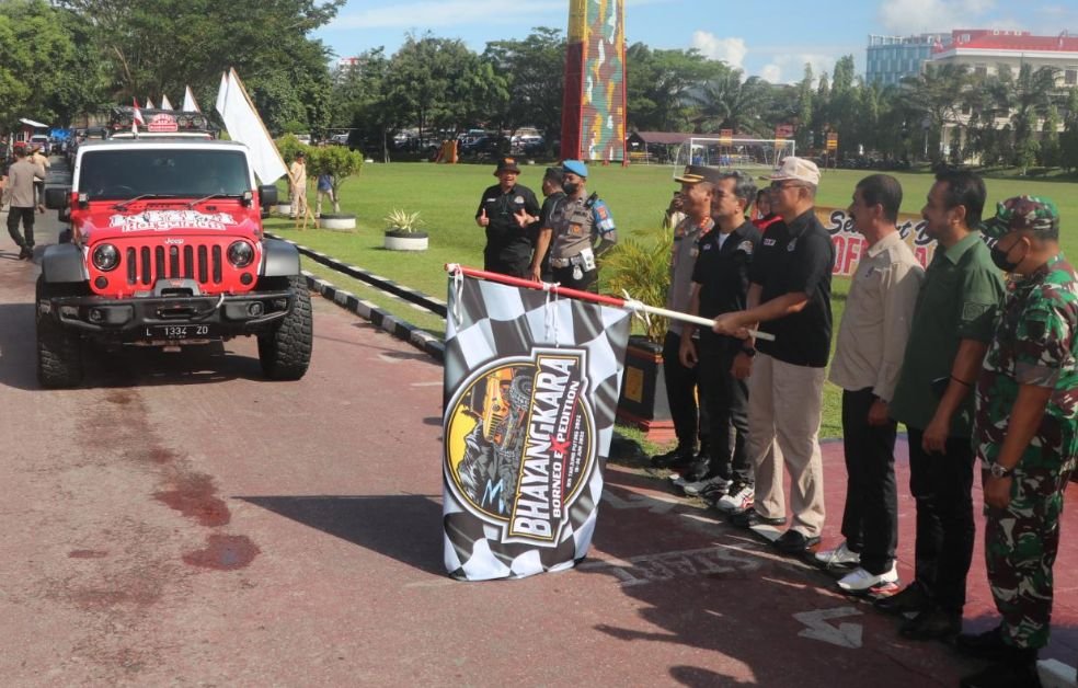 Kapolda Kaltim Lepas Puluhan Offroader Bhayangkara Borneo Expedition Adventure IKN Tanjung Punting 2022