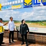 Presiden Jokowi Tinjau Progres Pembangunan Bendungan Sepaku Semoi