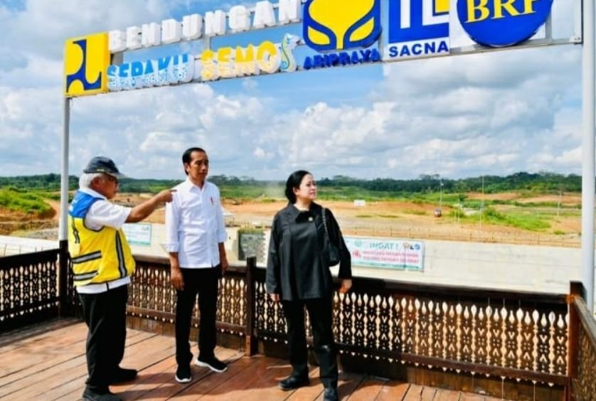 Presiden Jokowi Tinjau Progres Pembangunan Bendungan Sepaku Semoi