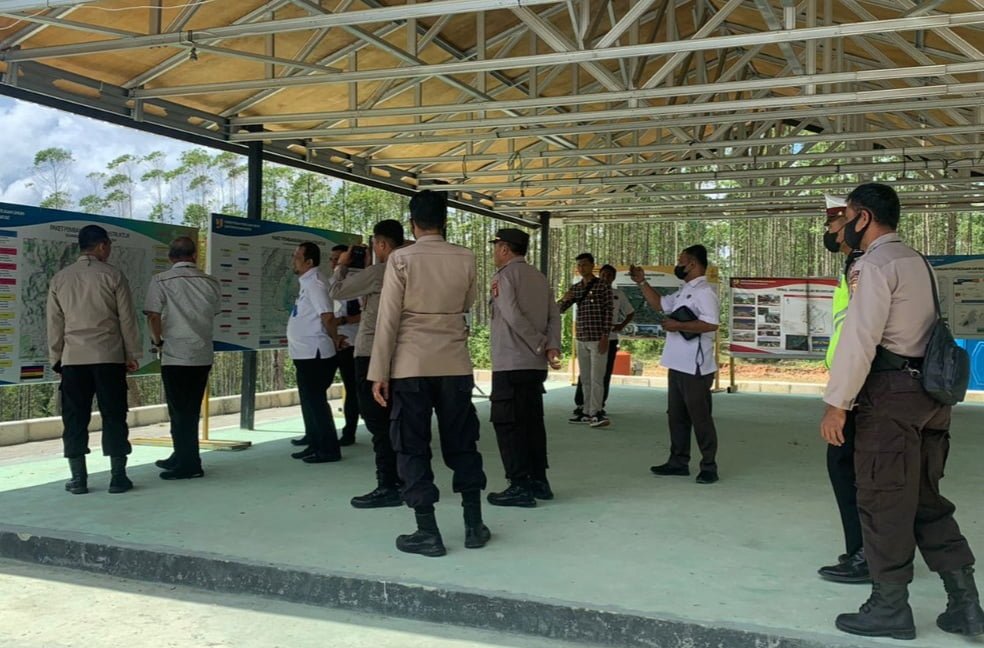 Satgas Ops Nusantara Polda Kaltim Gelar Pengamanan di Lokasi Titik 0 Geodesi IKN