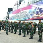 450 Personel Satgas Pamtas Darat RI-Malaysia Yonarmed 5/Pancagiri Tiba di Balikpapan