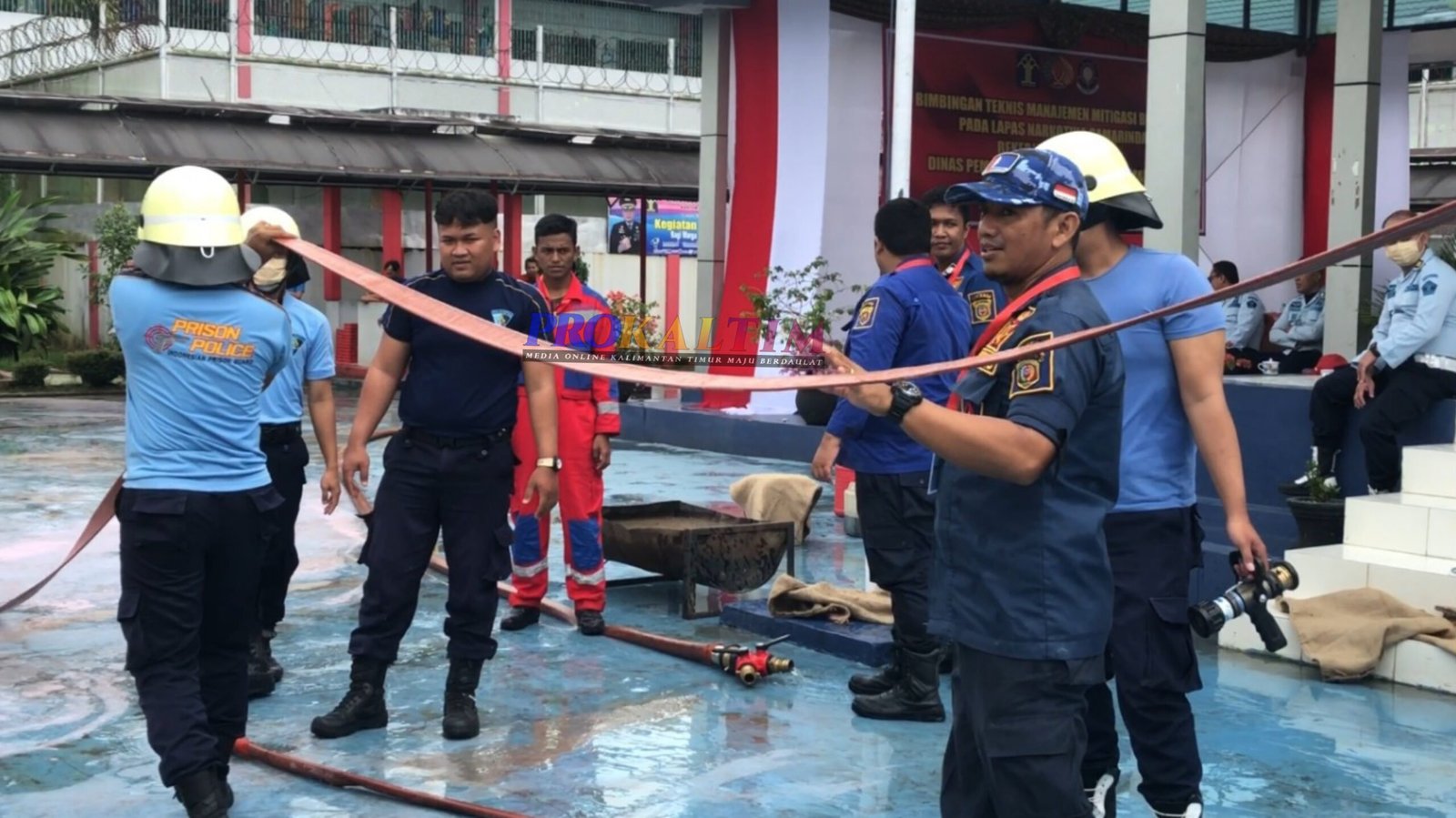 Personil Lapas Narkotika Samarinda Dilatih Penanganan Bahaya Kebakaran