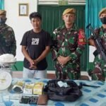 Menjelang Purna Tugas, Satgas Pamtas Yonarmed 18/Komposit Gagalkan Penyeludupan Sabu-Sabu