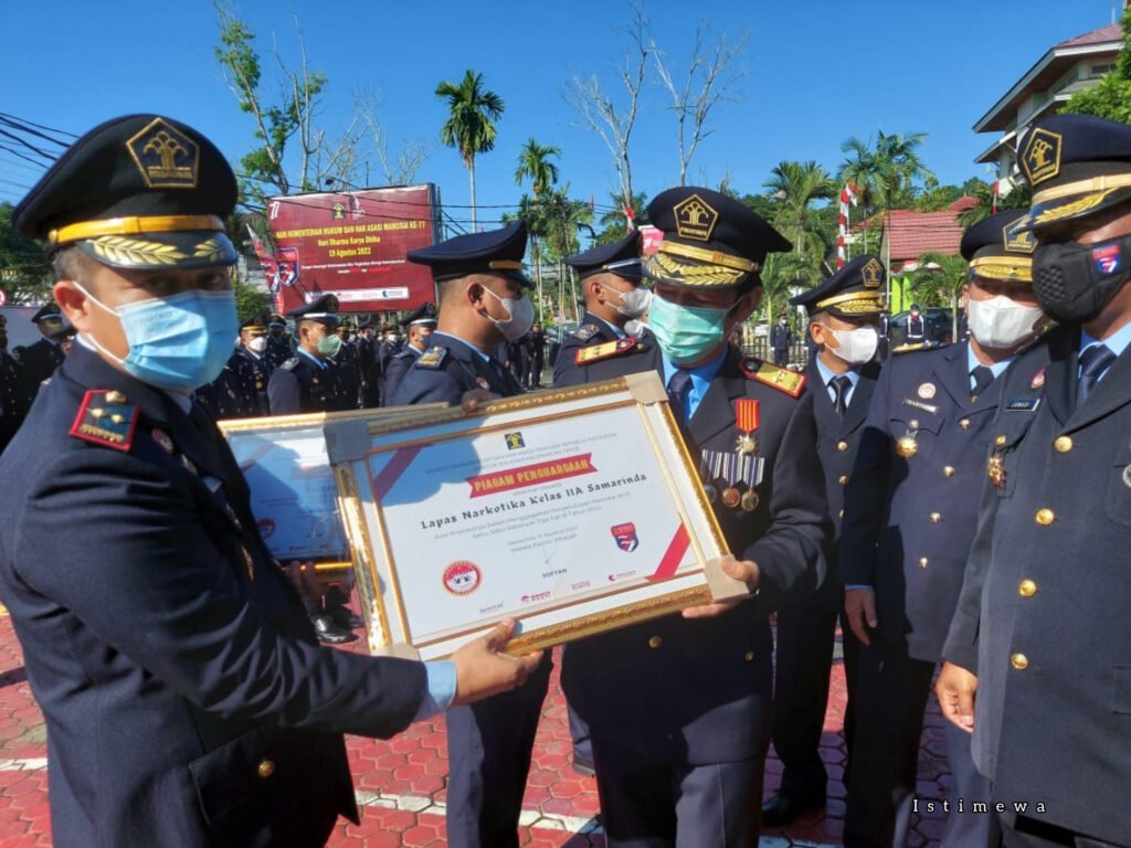 InShot 20220819 124642862 Peringatan HDKD ke 77, Lapas Narkotika Samarinda Raih Penghargaan Oleh Kanwil Kemenkumham Kaltim PROKALTIM
