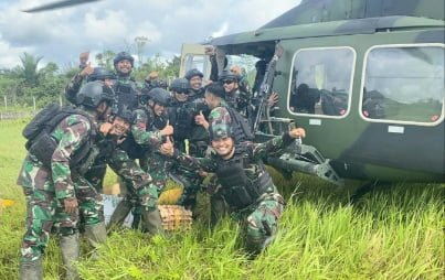 Danyonif R 600/Modang Berhasil Mendarat Di Suru-Suru, Dandim Dan Forkopimda Yahukimo Himbau Warga Kembali Ke Rumah