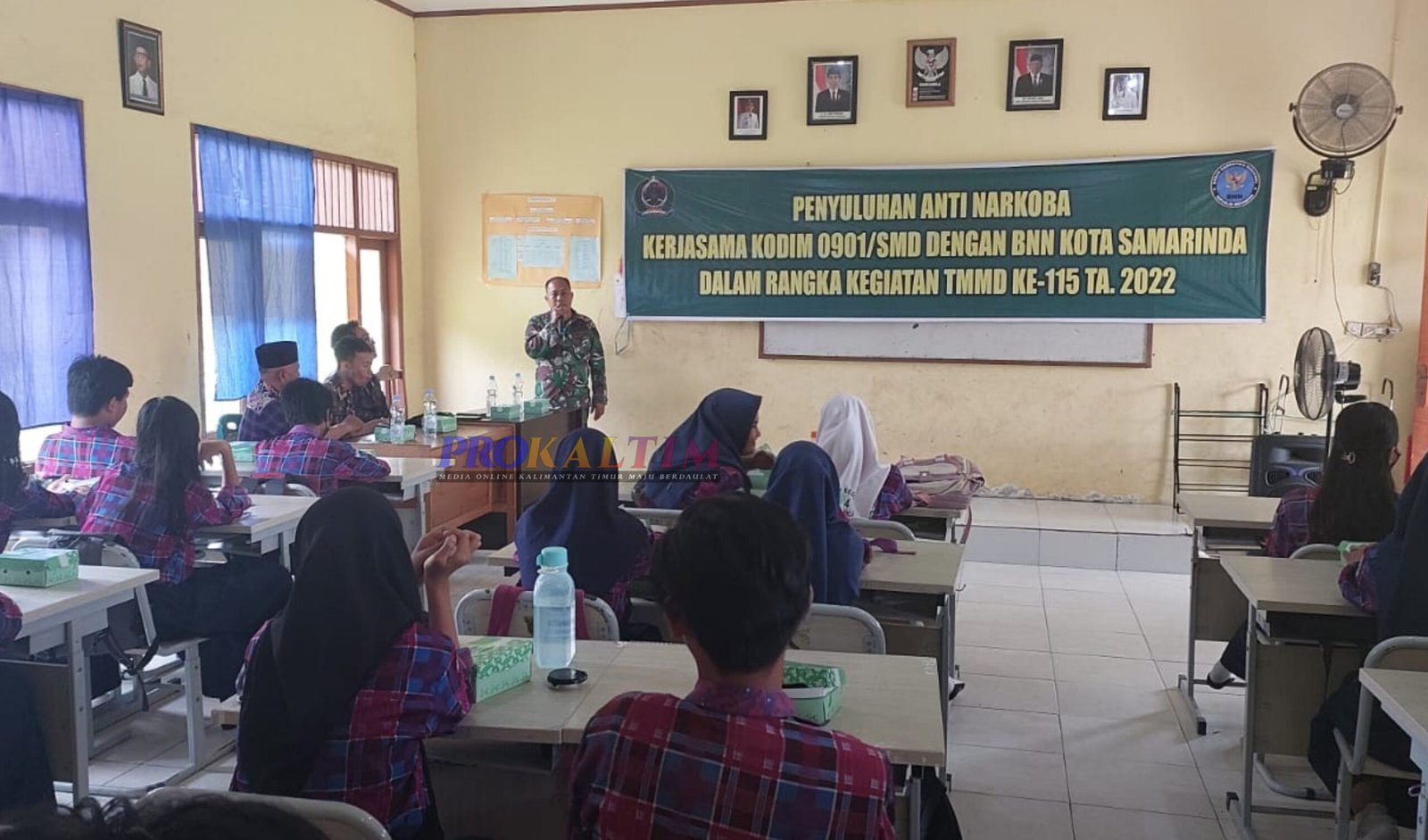 Penyuluhan Narkoba Program TMMD ke 115 di Kecamatan Palaran