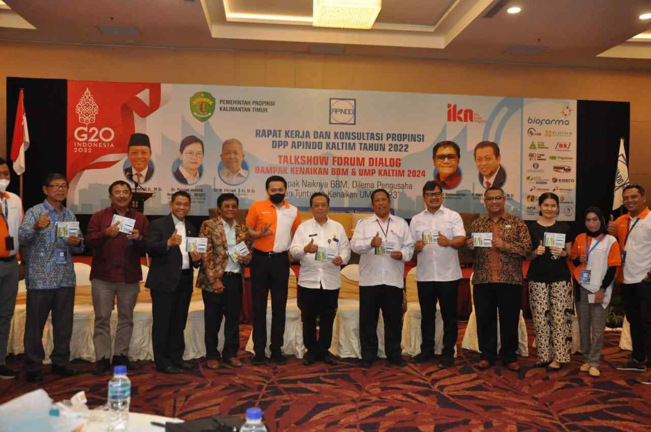 Apindo Kaltim Rakerprov dan Dikolaborasikan dengan Talkshow Dampak Kenaikan BBM dan Penetapan UMP Kaltim 2023