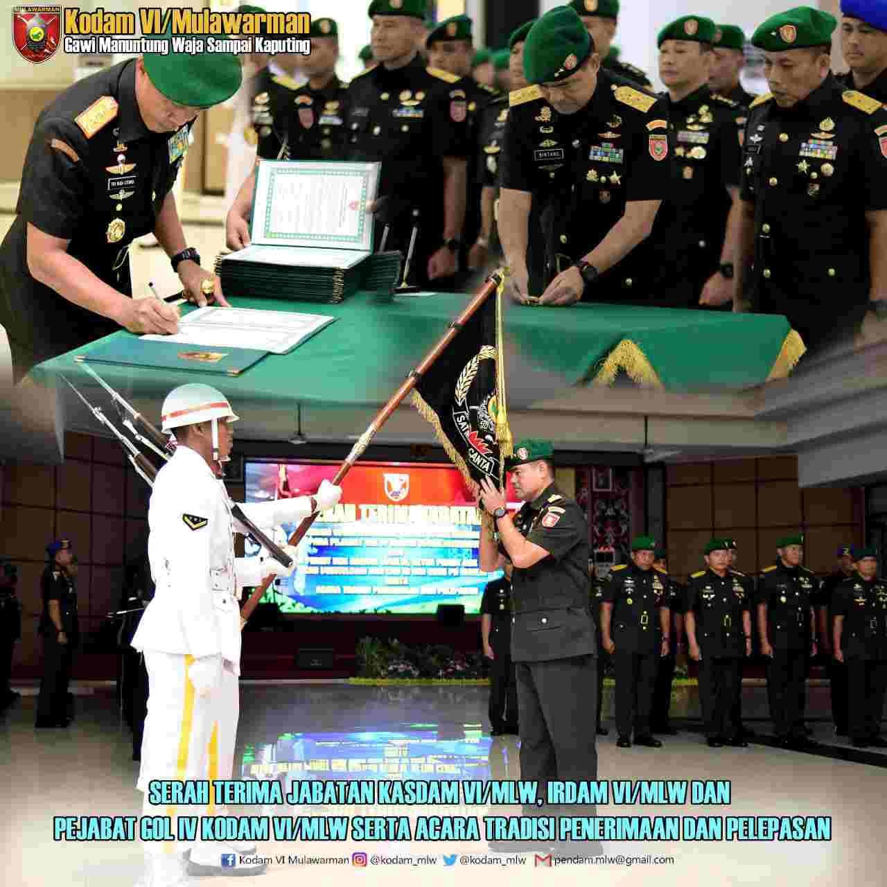 Pangdam VI/Mlw Lepas dan Sambut Pejabat Baru Kodam VI/Mlw
