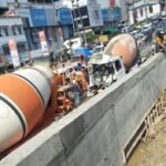 kecelakaan truk molen di muara rapak