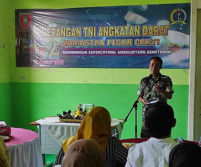Kapendam VI/Mlw Rayakan HUT ke-72 Penerangan TNI AD dan Dikolaborasikan Silaturahmi dengan Awak Media