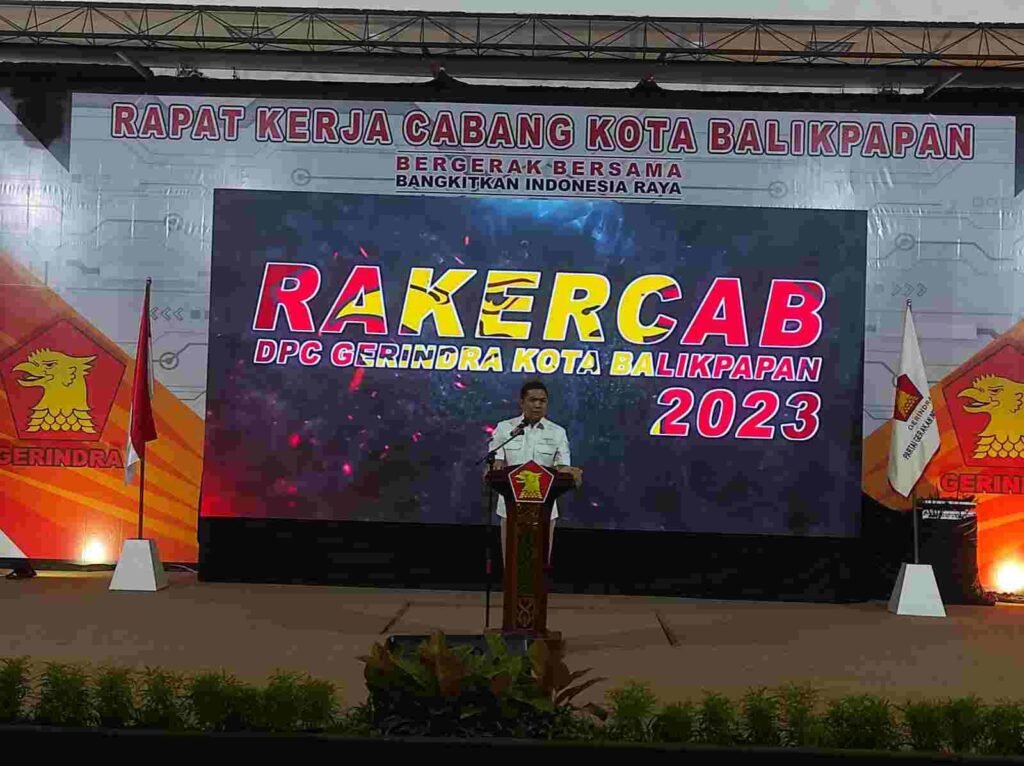 Rakercab DPC Gerindra Balikpapan Dibuka Langsung Ketua DPD Gerindra Kaltim, Andi Harun