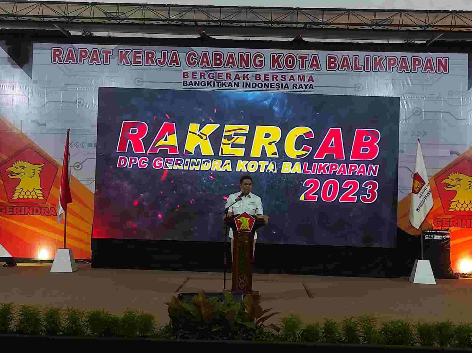 Rakercab DPC Gerindra Balikpapan Dibuka Langsung Ketua DPD Gerindra Kaltim, Andi Harun