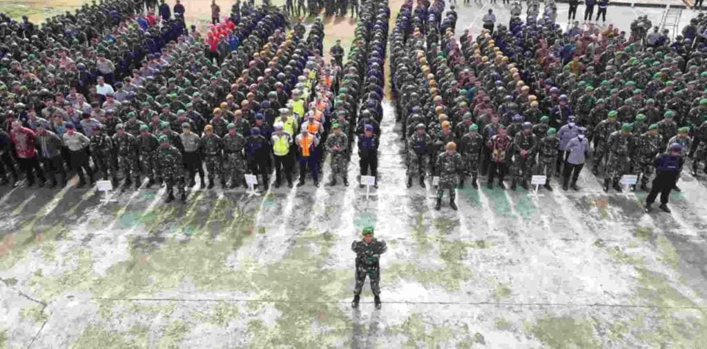 TNI-Polri Apel Gelar Pasukan Kesiapan Pengamanan Kedatangan Presiden RI ke IKN Nusantara