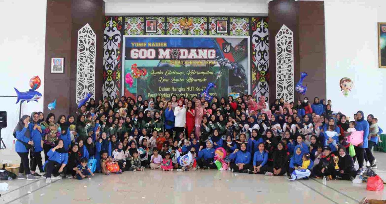 HUT Persit Kartika Chandra Kirana Ke-77, Gelar Berbagai Lomba di Mako Yonif Raider 600/Modang