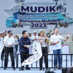 Menteri BUMN Bersama Menteri Perhubungan Lepas Ribuan Pemudik BUMN dari GBK