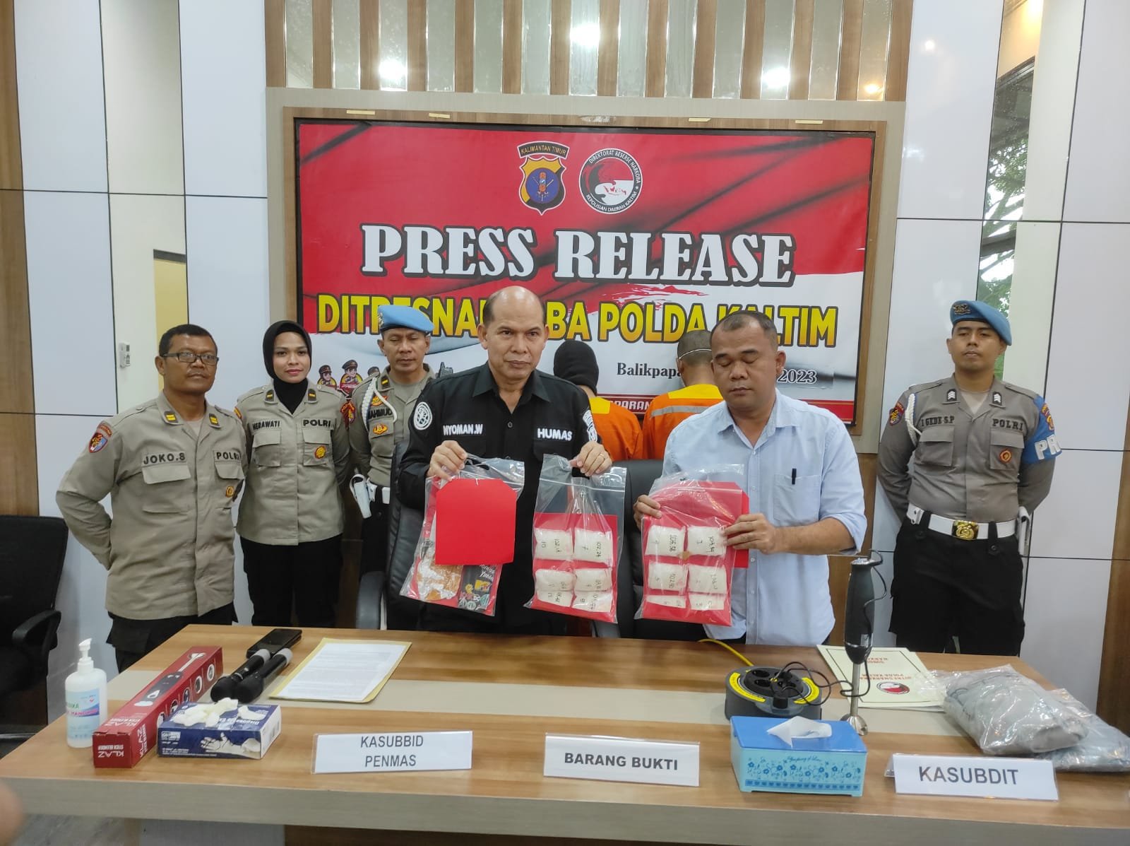 Berjumlah 12 Bungkus Sabu dengan Total 1 Kg Lebih Diamankan Ditresnarkoba Polda Kaltim