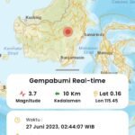 Gempa Bumi M 3,7 Guncang Mahakam Ulu Kaltim Dini Hari Tadi, Berpusat di Darat