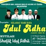 Besok, Masjid Agung At Taqwa Balikpapan Gelar Salat Iduladha 1444 H