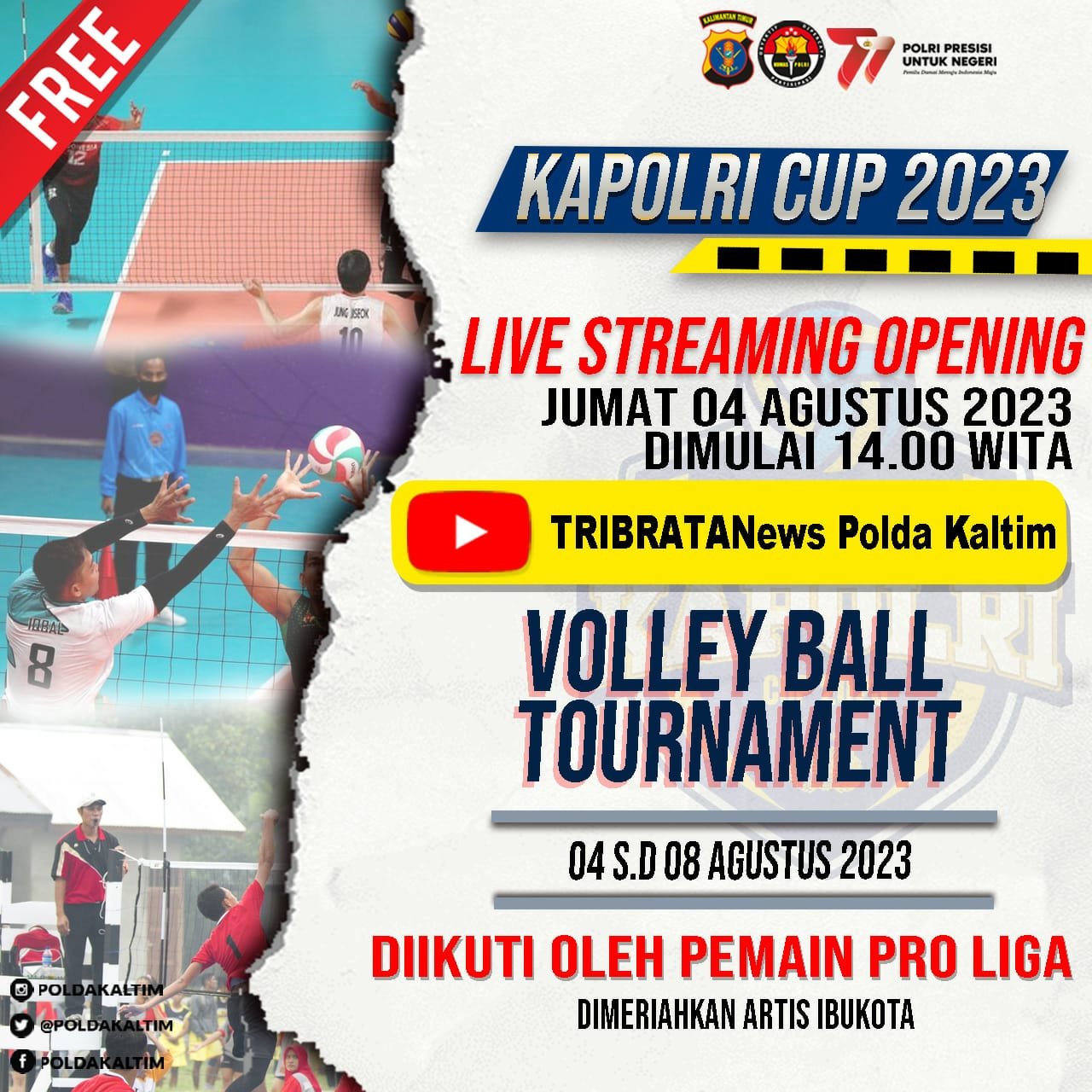 Wakapolda Kaltim Melaksanakan Pengecekan Venue dan Gladi Volly Kapolri Cup 2023 di BSCC Dome Balikpapan