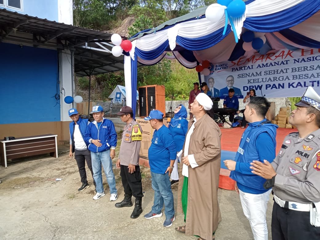 Perayaan HUT ke 25, PAN Kaltim Laksanakan Senam Sehat Bersama